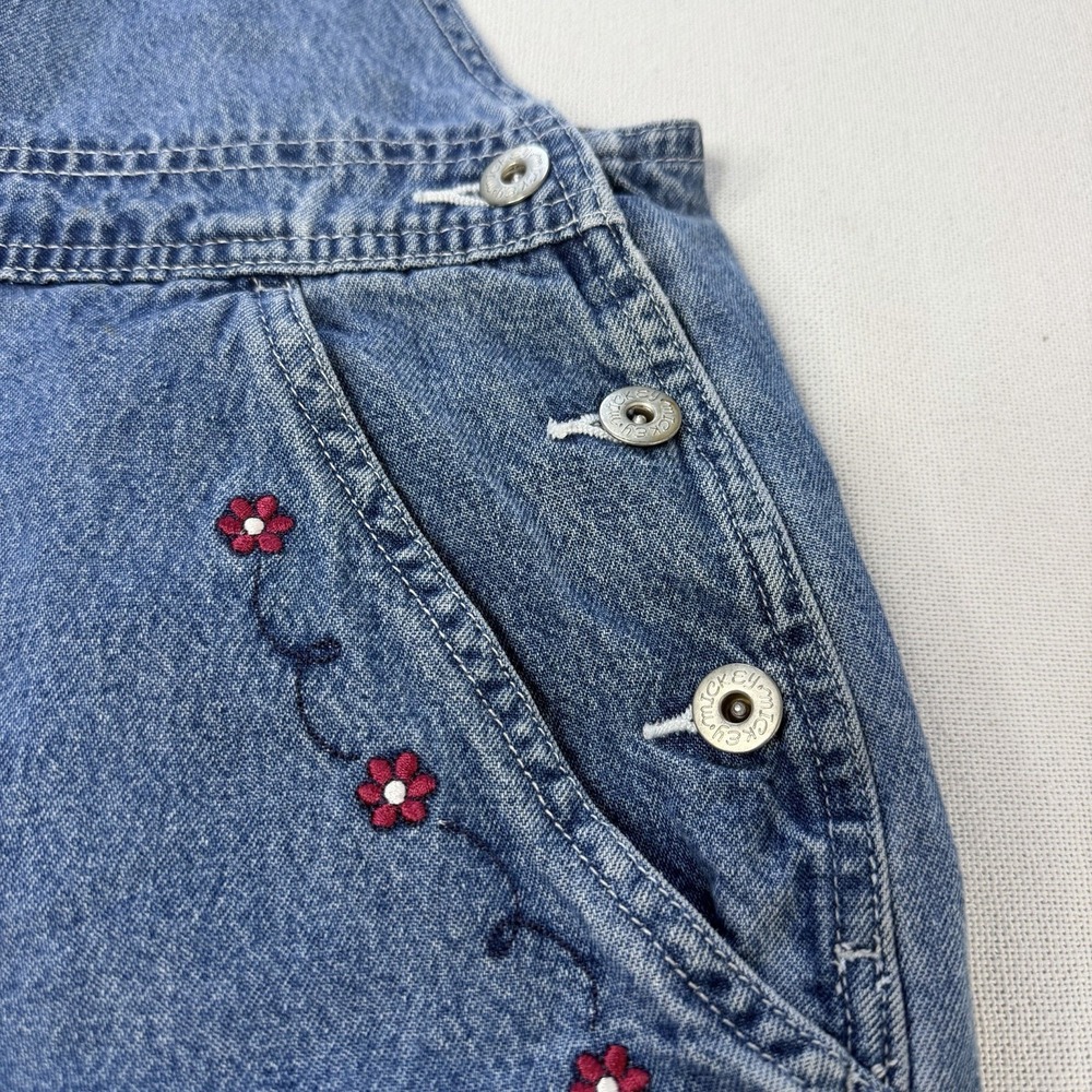 Vintage 90s Mickey Unlimited Disney Overalls Womens 20 Denim Embroidered Dreamy - Picture 6 of 16
